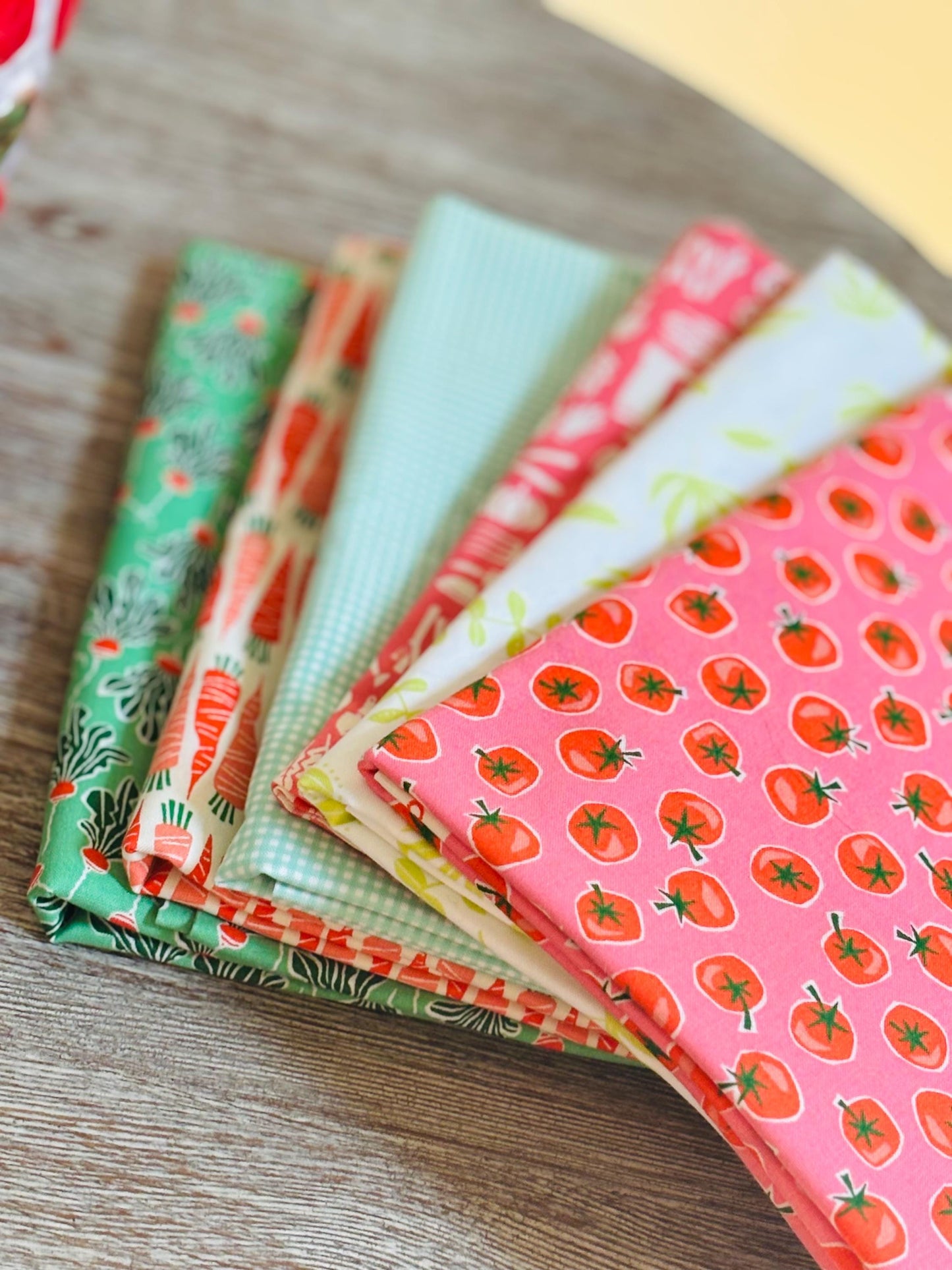 Kitchen garden No 5 fruit vegetable summer curated bundle - 16 piece FQ or 1/2 yd - in the garden - AGF - cotton and steel - berries