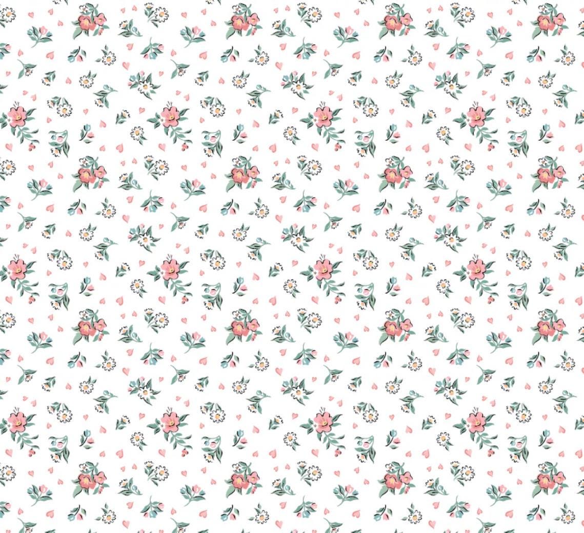preorder** Hearts & Posies white granny's sewing room GS25916 | Poppie cotton | Sheri McCulley | vintage shipping Aug '25