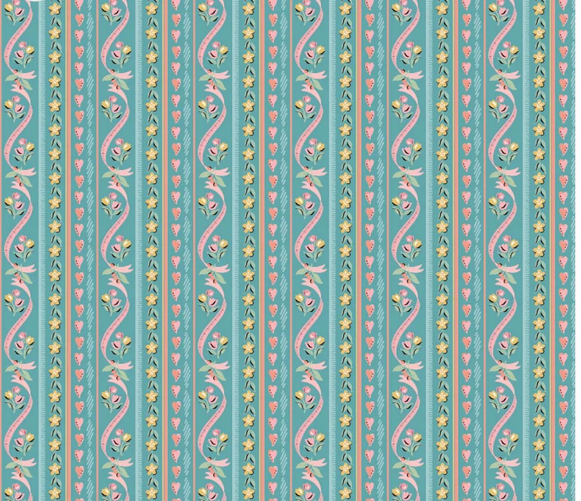 preorder** granny's sewing room Pillow Ticking Blue GS25920 | Poppie cotton | Sheri McCulley | vintage shipping Aug '25