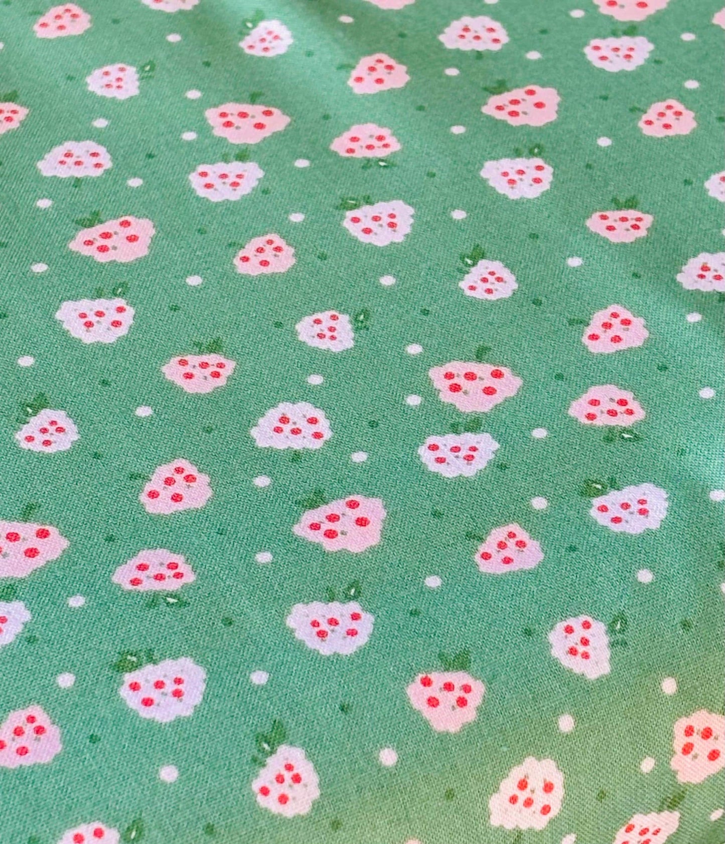 Summer Skies and Fireflies raspberries green | Gracey Larson | C16374 | Fast shipping | summer vintage