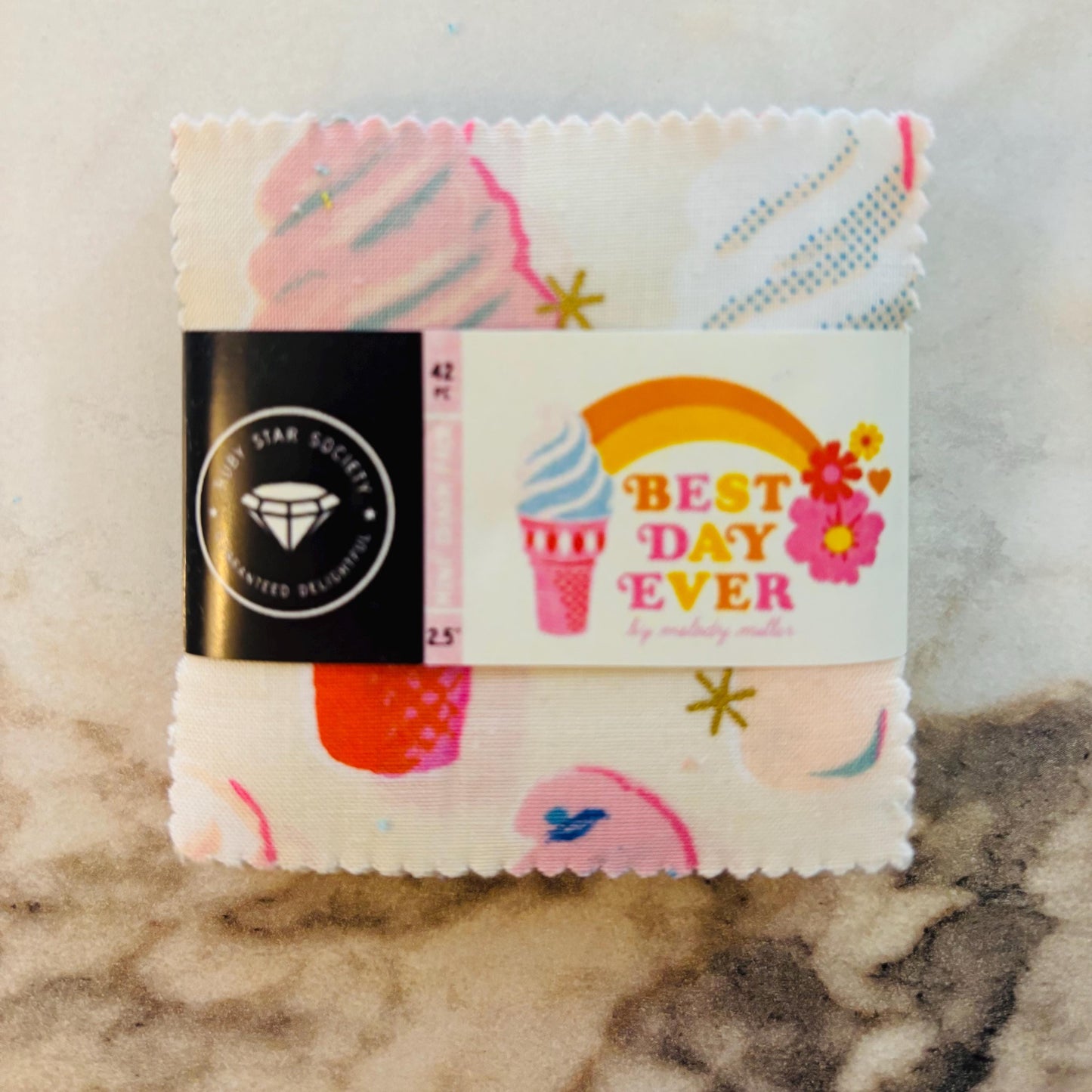 Best day ever 42 piece mini charm | Ruby star l Melody Miller | 2.5" x 2.5" Precut