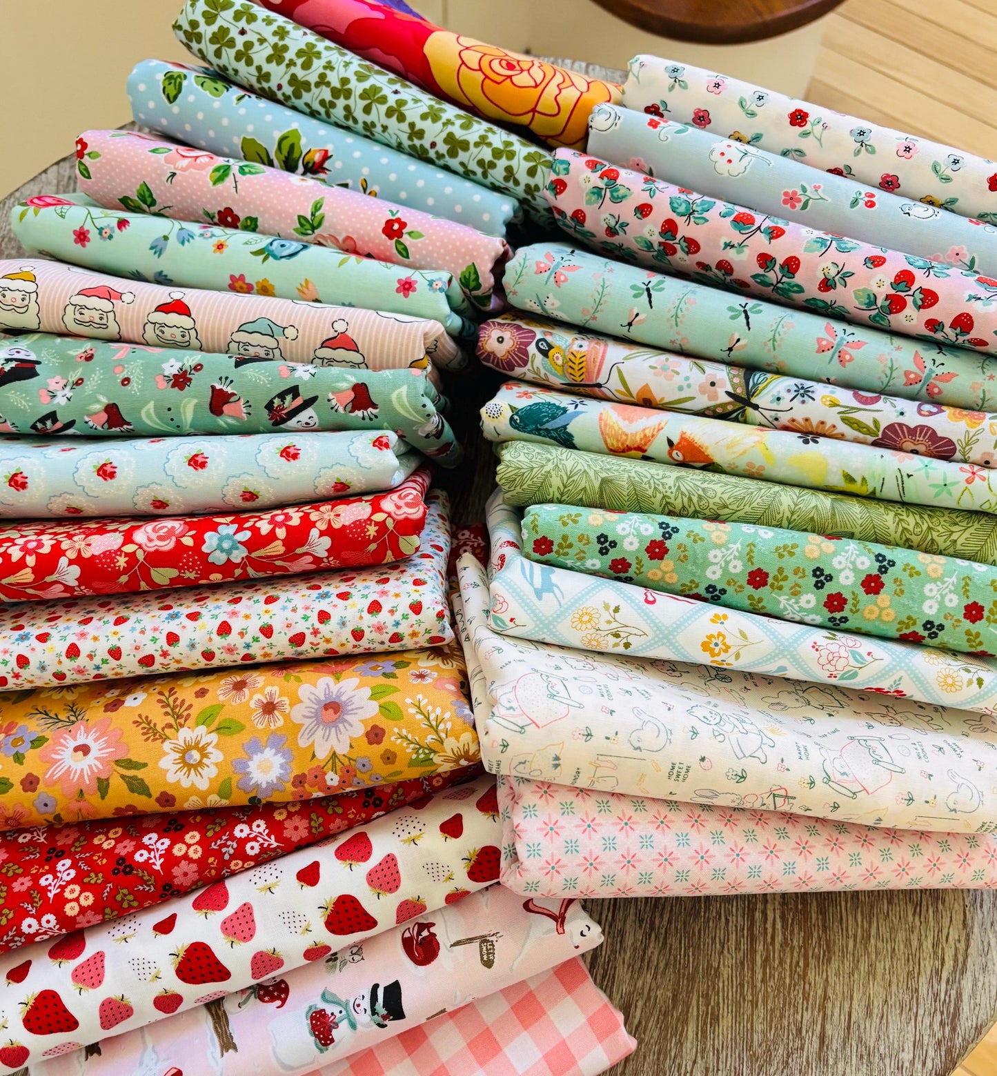 Poppie Favorites 26 fat quarter bundle - Poppie cotton collections - rosy cheeks - calico - seeing dots flower market oh what fun flurry