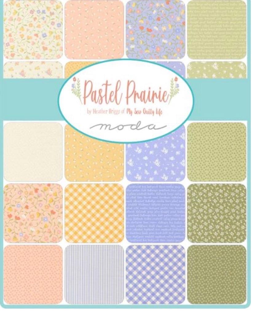 Pastel Prairie Charm pack by My Sew Quilty Life Heather briggs Moda 42 piece Precut 5" x 5"