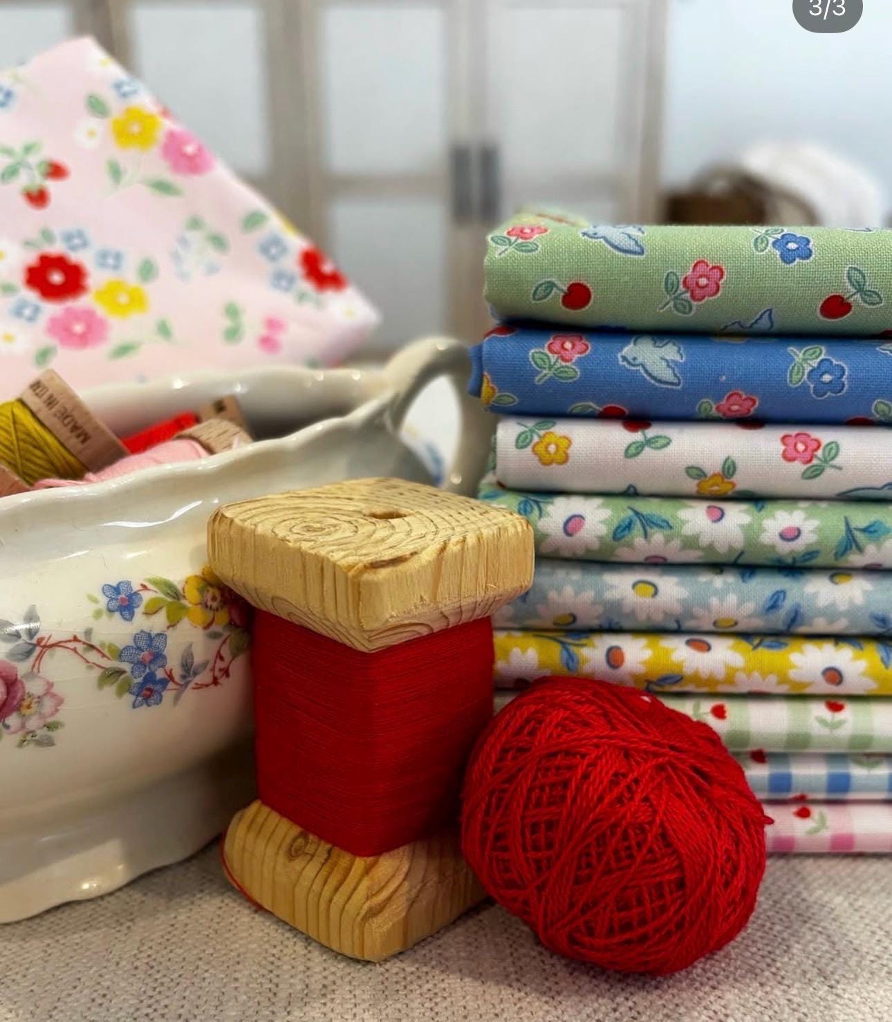 Preorder bluebells & buttercups Chirp + Charm Pink Poppie cotton Elea Lutz shipping July August BL26870
