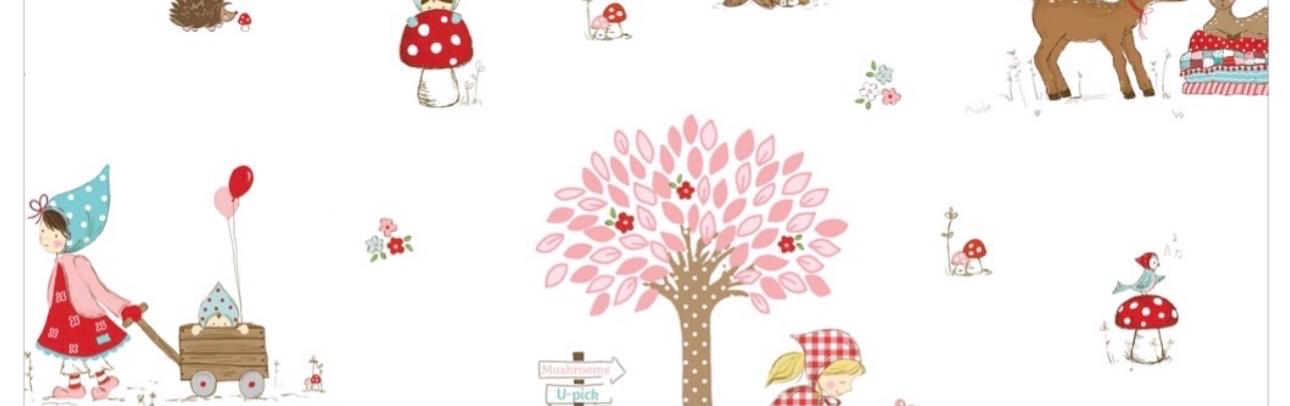 Whimsical Woodland C17640- white Tasha Noel for Riley Blake Designs