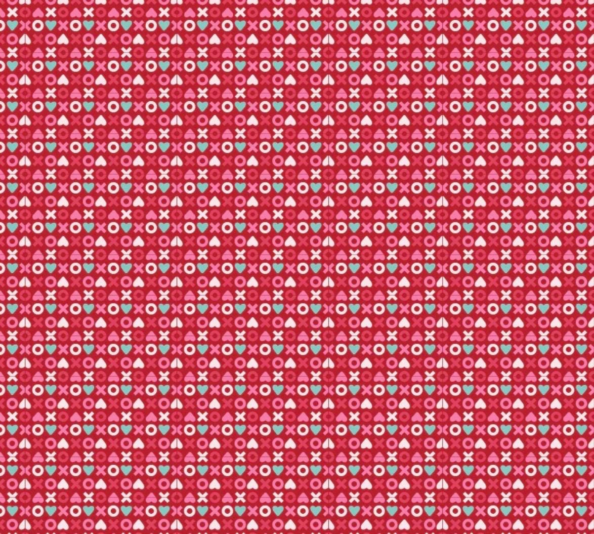 Poppie Cotton Smitten chicken Xoxo red SN251102 * preorder shipping June 26 Lori woods