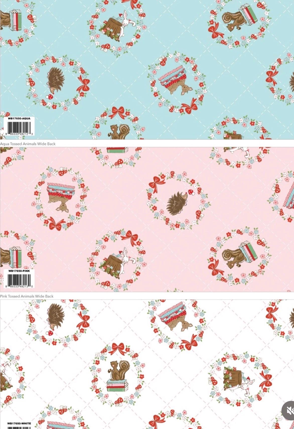 Whimsical Woodland animals C17641 - aqua Tasha Noel for Riley Blake Designs