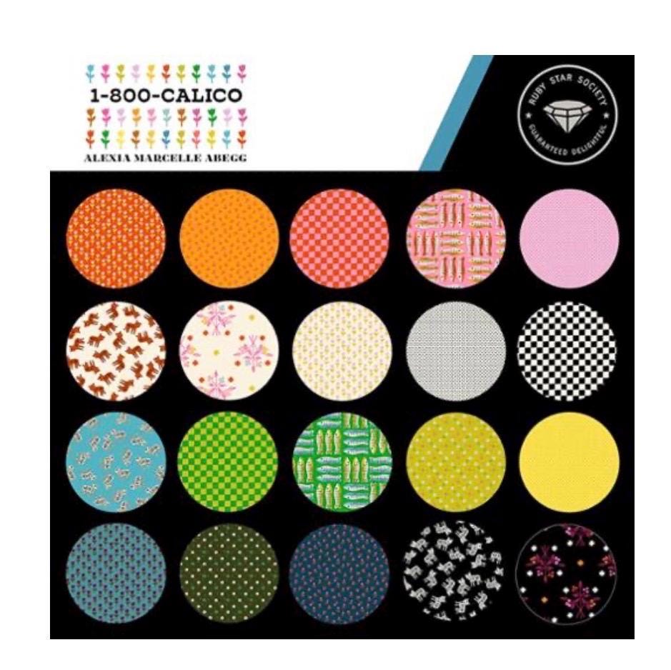 Preorder** 1-800-calico - 29 piece Fat quarter bundle | Ruby star l Alexia Abegg | 18" x 22" x 29 or half yard Shipping October 2026