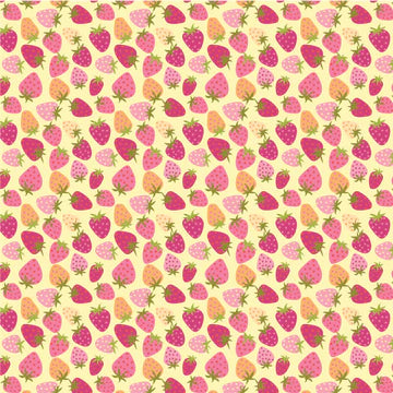 Calico Cowgirls - Poppie cotton Lori woods | in stock - strawberry pie - strawberries - yellow CW24809