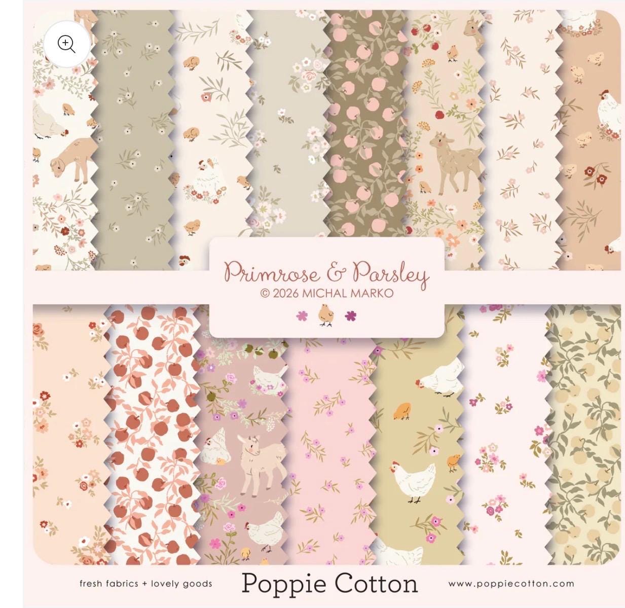 primrose & parsley *preorder 15 FQ / 1/2 yards| Poppie cotton | Michal Mark shipping Aug 26