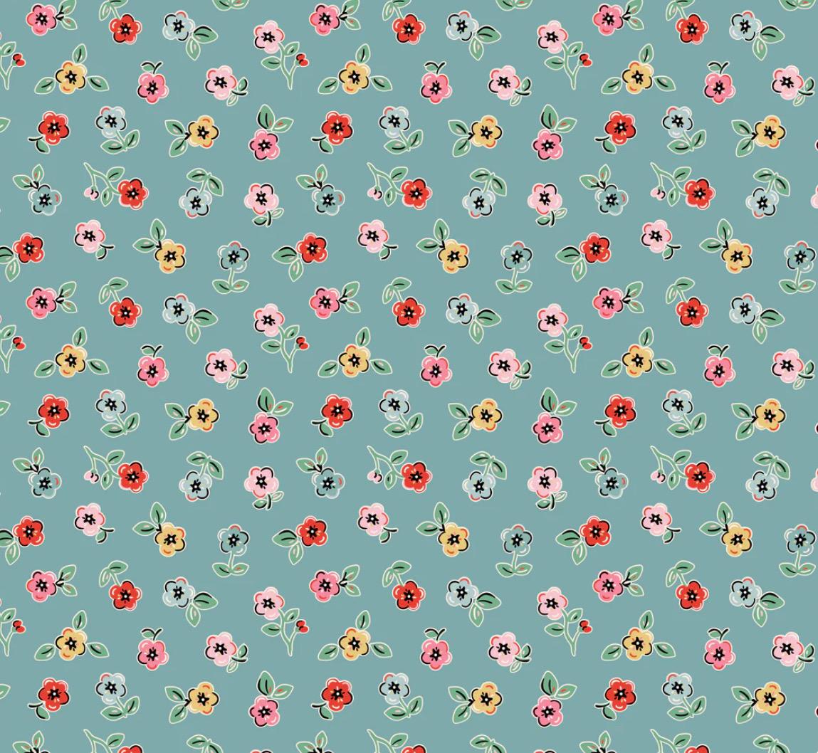 Preorder Home sweet home cheery florals blue | Poppie cotton | Elea Lutz | vintage | shipping Nov 2024 - VR24467