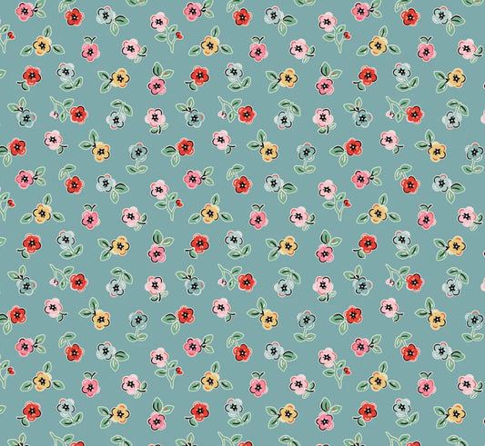 Preorder Home sweet home cheery florals blue | Poppie cotton | Elea Lutz | vintage | shipping Nov 2024 - VR24467