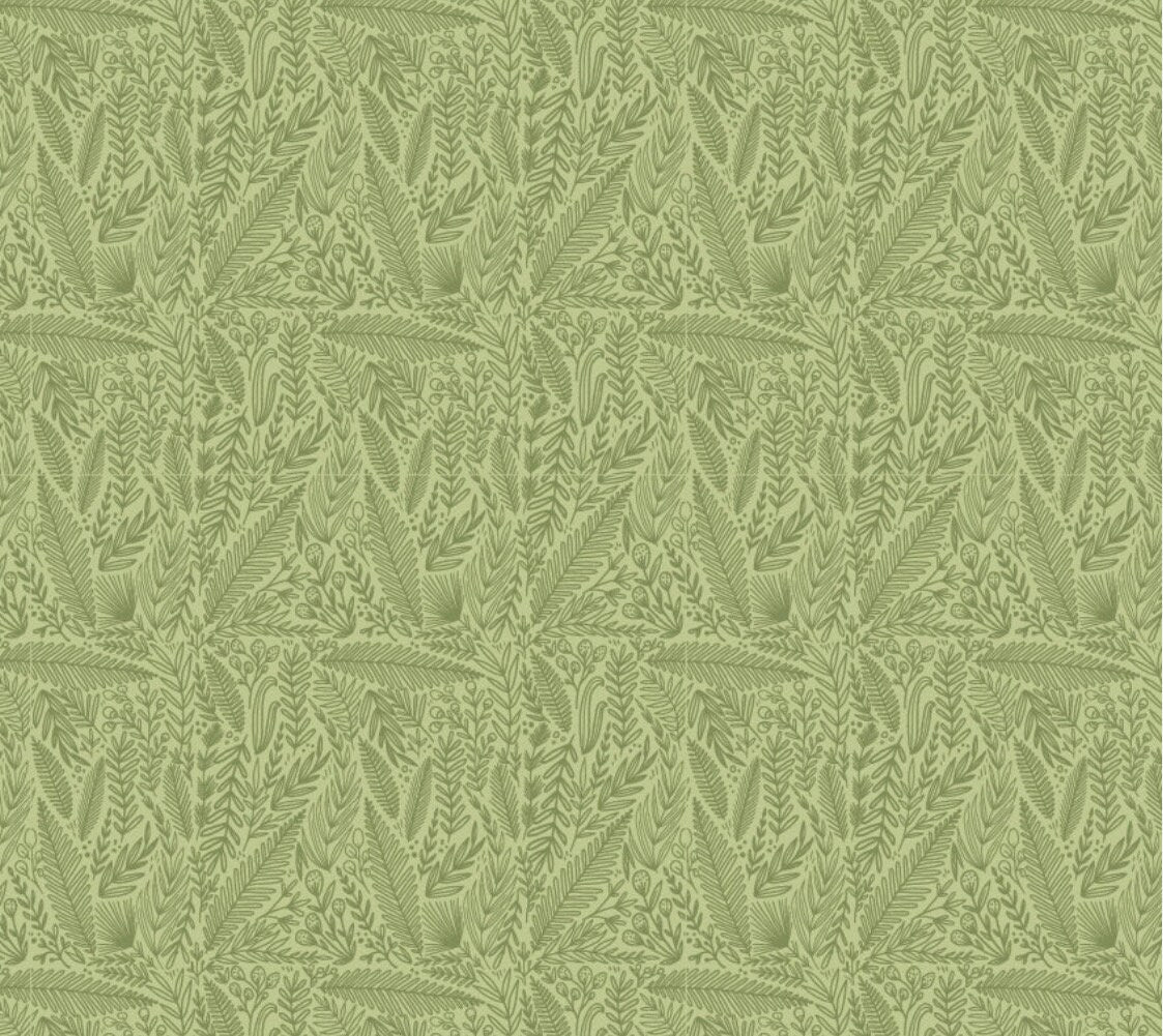 Cottage Charm - Delicate foliage green | Poppie cotton | Kenzie Elston | vintage | in stock - CH24757