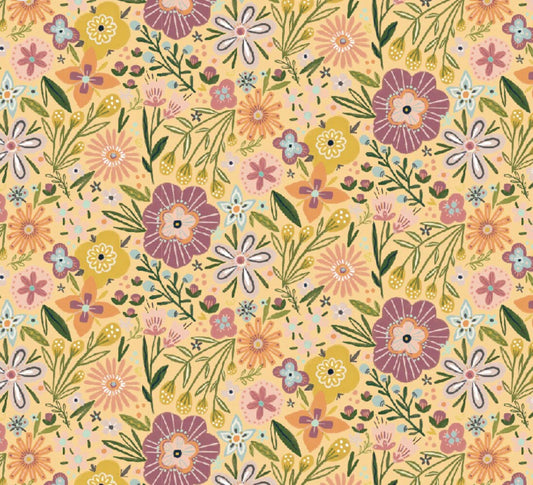 Cottage Charm  - Bursting blossom yellow | Poppie cotton | Kenzie Elston | vintage | in stock - CH24751