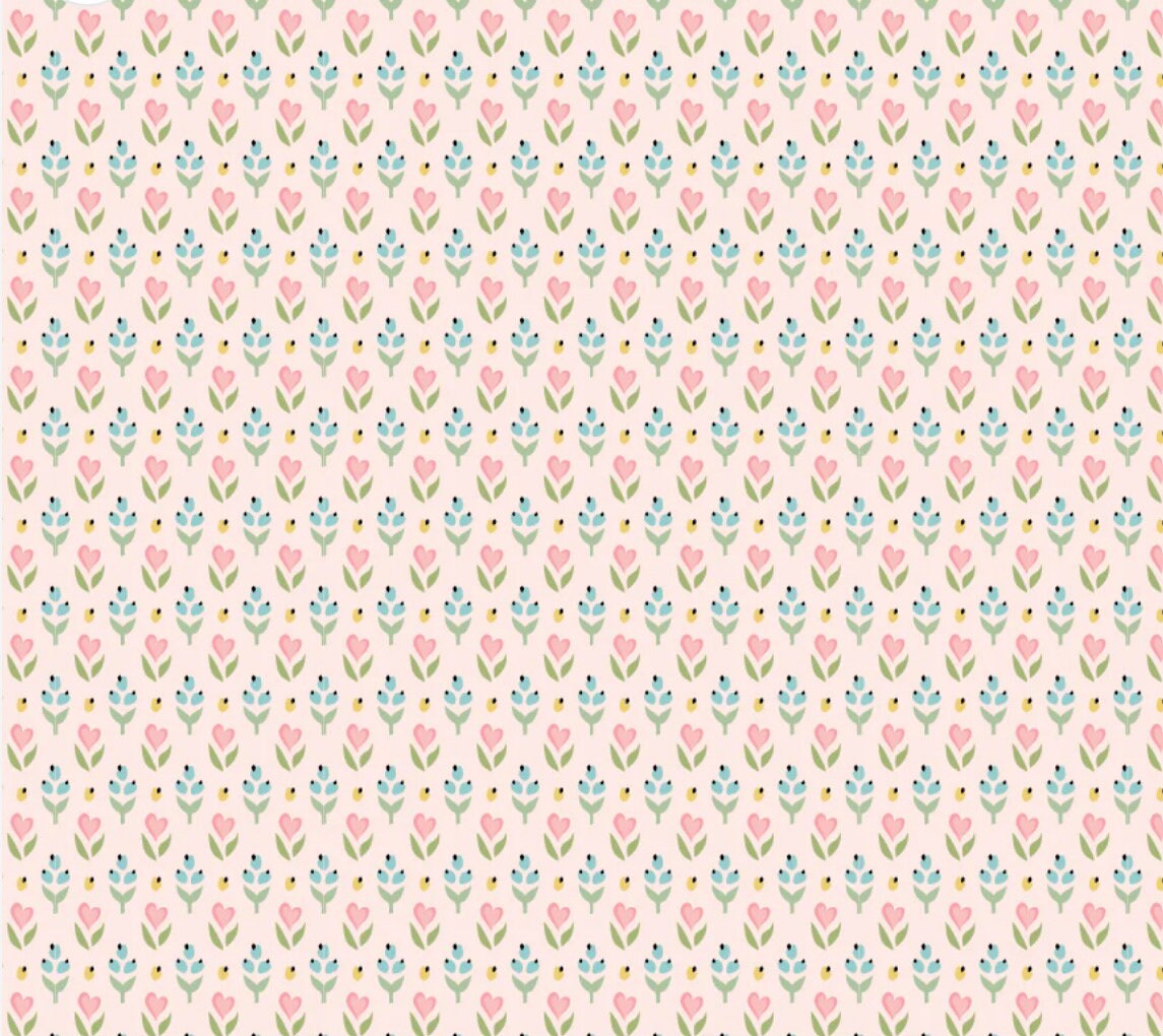 Finding wonder - hearts and berries pink | Poppy cotton | in stock | floral | ditsy | vintage | FW24215 Designed by Sheri McCulley