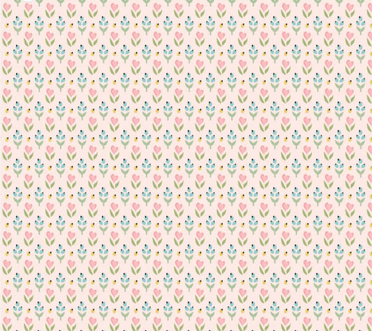 Finding wonder - hearts and berries pink | Poppy cotton | in stock | floral | ditsy | vintage | FW24215 Designed by Sheri McCulley