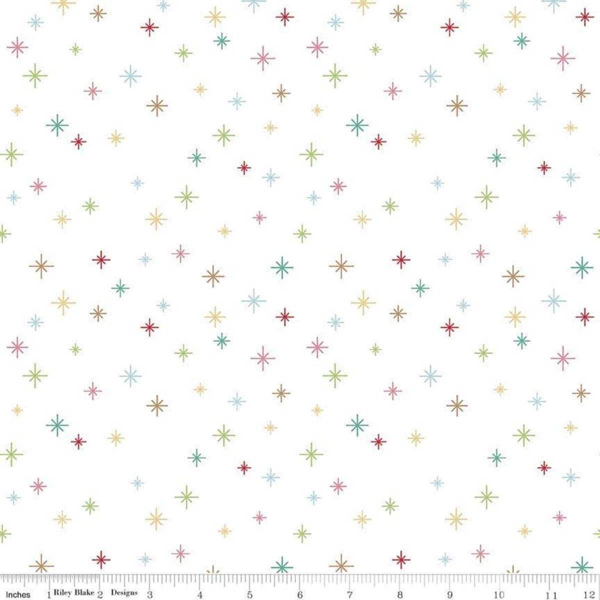 Cozy Christmas by Lori Holt -  C5365-RED | RBD | holiday sparkle | 100% cotton | christmas fabric l ships fast