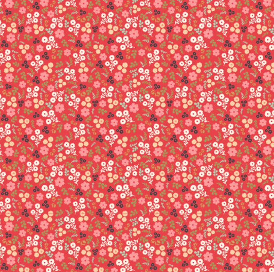 Jemina red | Poppie cotton | in stock | Poppie's patchwork club | floral - ditsy