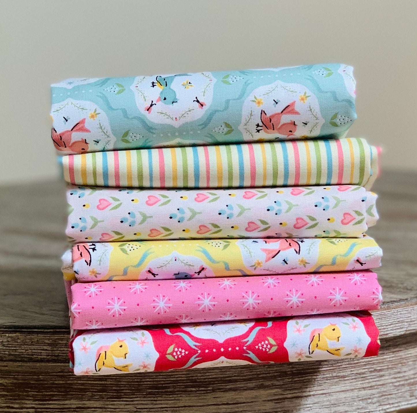 Tweeting bundle | 6 fat quarter bundle | find wonder | spring | birds | Poppie cotton | floral - summer - Sheri McCulley