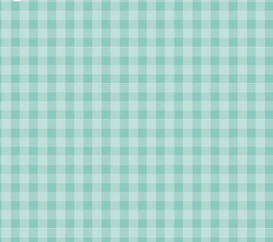 Pretty in plaid teal  - Delightful department store | Poppy cotton | in stock | plaid | check | vintage | Lori Woods