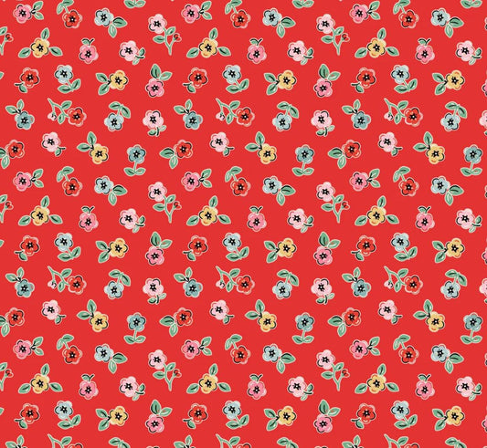 Preorder Home sweet home cheery florals red | Poppie cotton | Elea Lutz | vintage | shipping Nov 2024 - VR24465