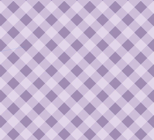 Dorothy check lavender  - Nature sings | Poppie cotton | in stock | ditsy | floral | vintage | Lori Woods | each square is just under 6/8 “