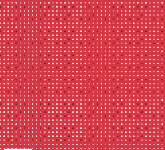 cinnamon dots red  - seeing spots | Poppy cotton | in stock | ditsy | polka dots | vintage | Lori Woods