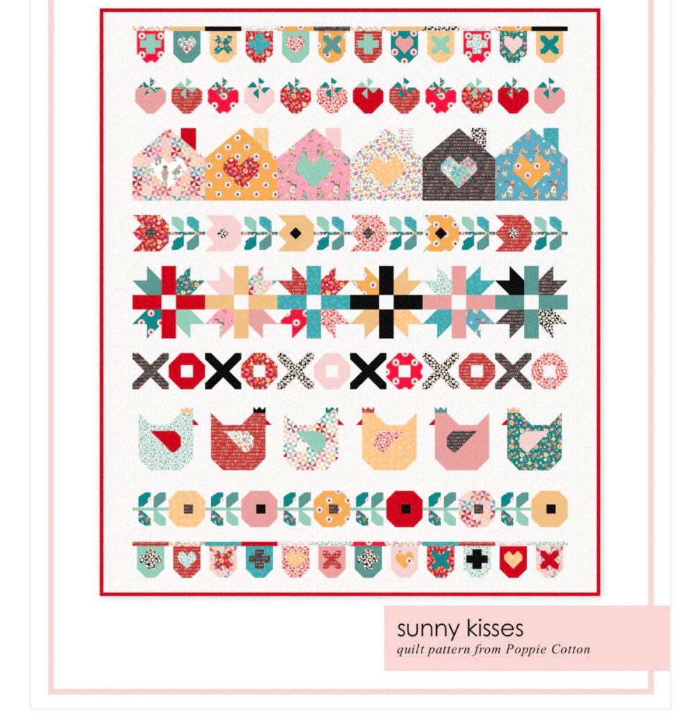 Sunny Kisses Pattern | Poppie cotton | Hopscotch & Freckles | 68" x 80" - in stock - paper pattern