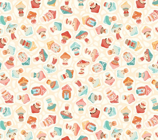 Mushroom blooms  - Baby Bellas natural | Poppie cotton | vintage | in stock - MB24403