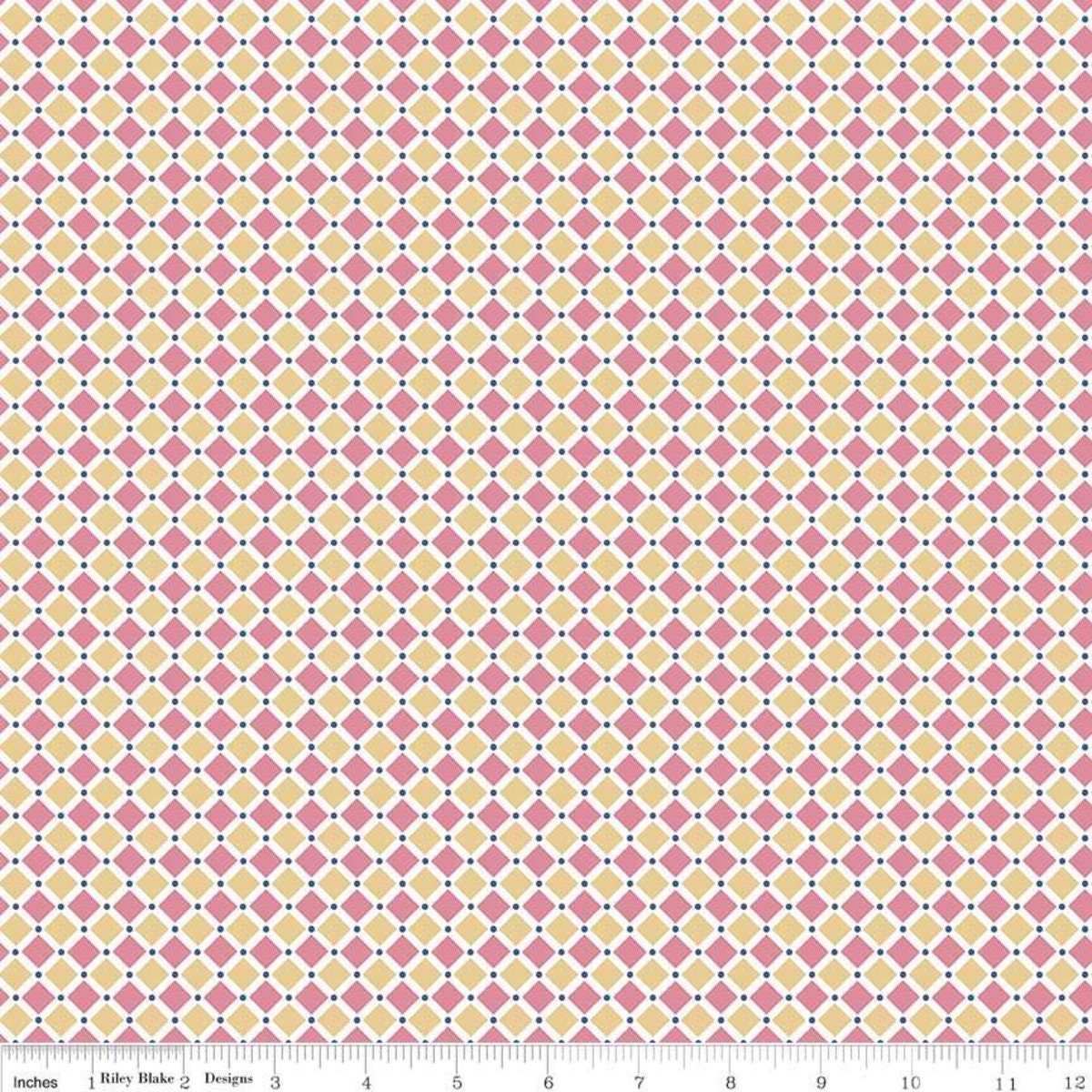 Cozy Christmas by Lori Holt -  C5366-PINK - holiday square | RBD | holiday pink | 100% cotton | christmas fabric l ships fast