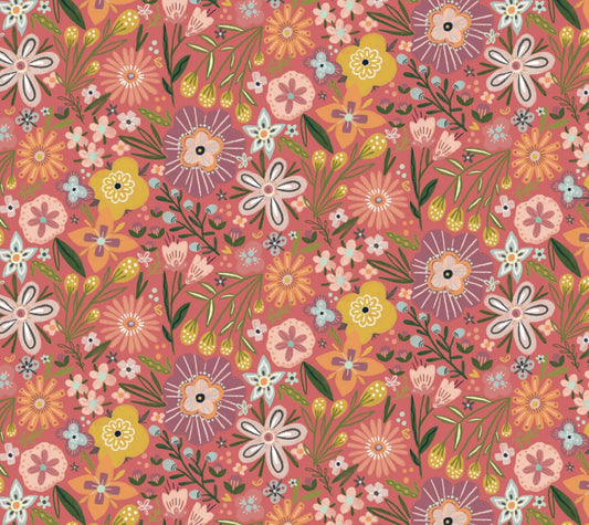 Cottage Charm  - Bursting blossom coral | Poppie cotton | Kenzie Elston | vintage | in stock - CH24749