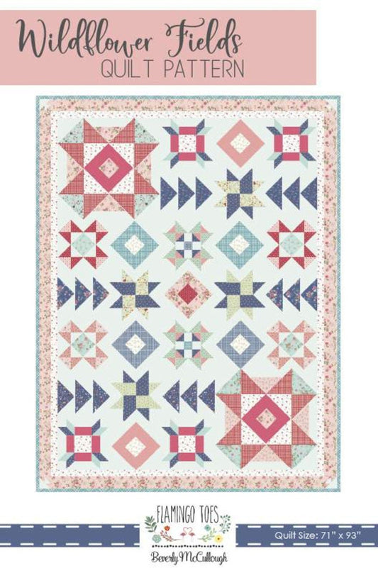 Beverly McCullough Wildflower Fields Quilt Pattern | paper pattern | Fast shipping | P138-WILDFLOWERFIELDS