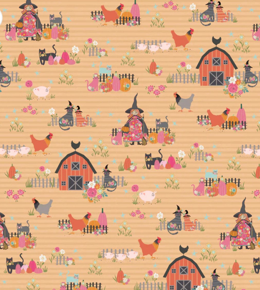 Kitty loves candy - the good witch ORANGE | Poppy cotton | in stock | halloween | witch - trick or treat