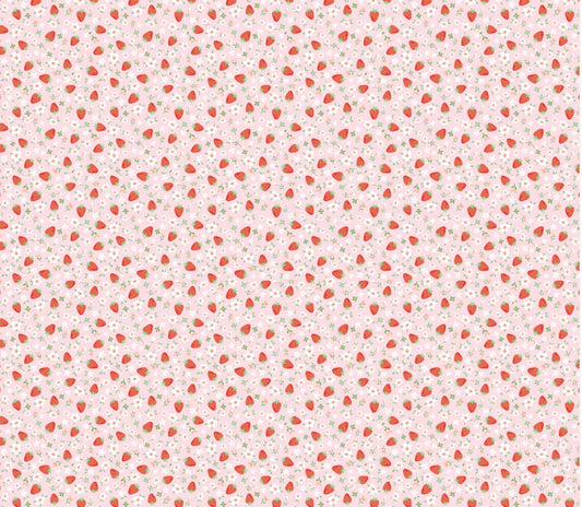 Market day  - Mini Strawberries pink | Poppie cotton | Amy Jordan | vintage | in stock - MK24556