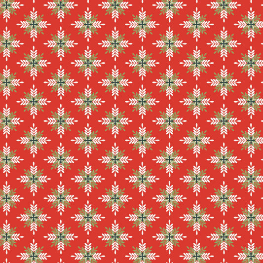 prairie christmas  - New Star Red| Poppie cotton | Amanda Grace | holiday | shipping June 2024 - PC24363