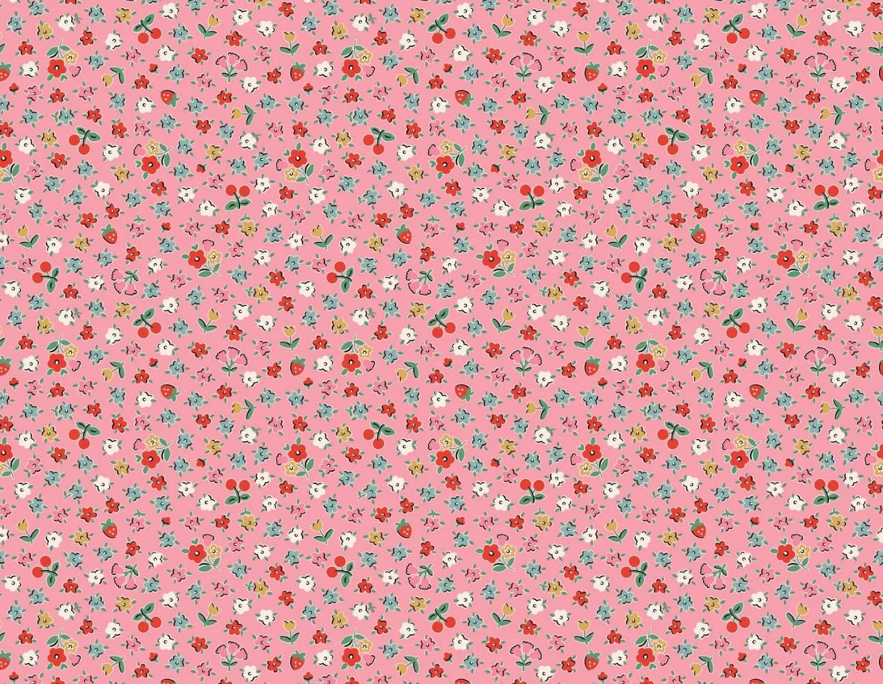 Preorder Home sweet home bitty blossom pink | Poppie cotton | Elea Lutz | vintage | shipping Nov 2024 - VR24468