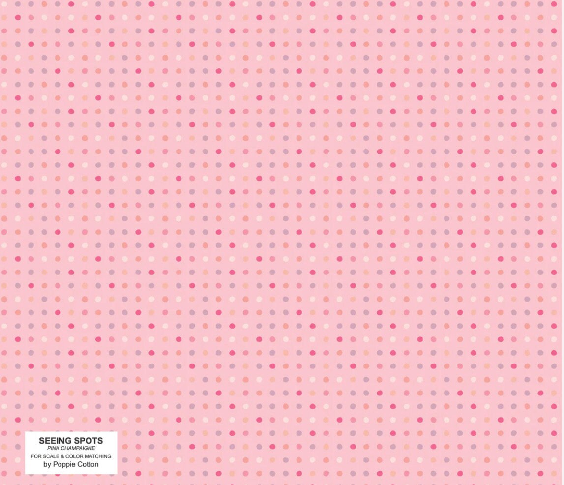 Pink champagne light pink  - seeing spots | Poppy cotton | in stock | ditsy | polka dots | vintage | Lori Woods