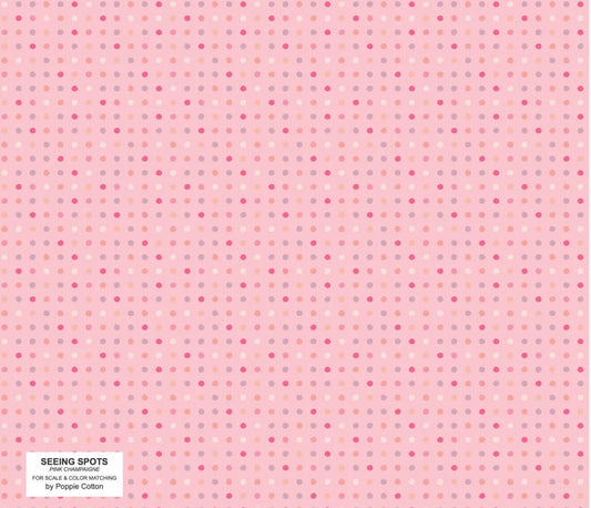 Pink champagne light pink  - seeing spots | Poppy cotton | in stock | ditsy | polka dots | vintage | Lori Woods