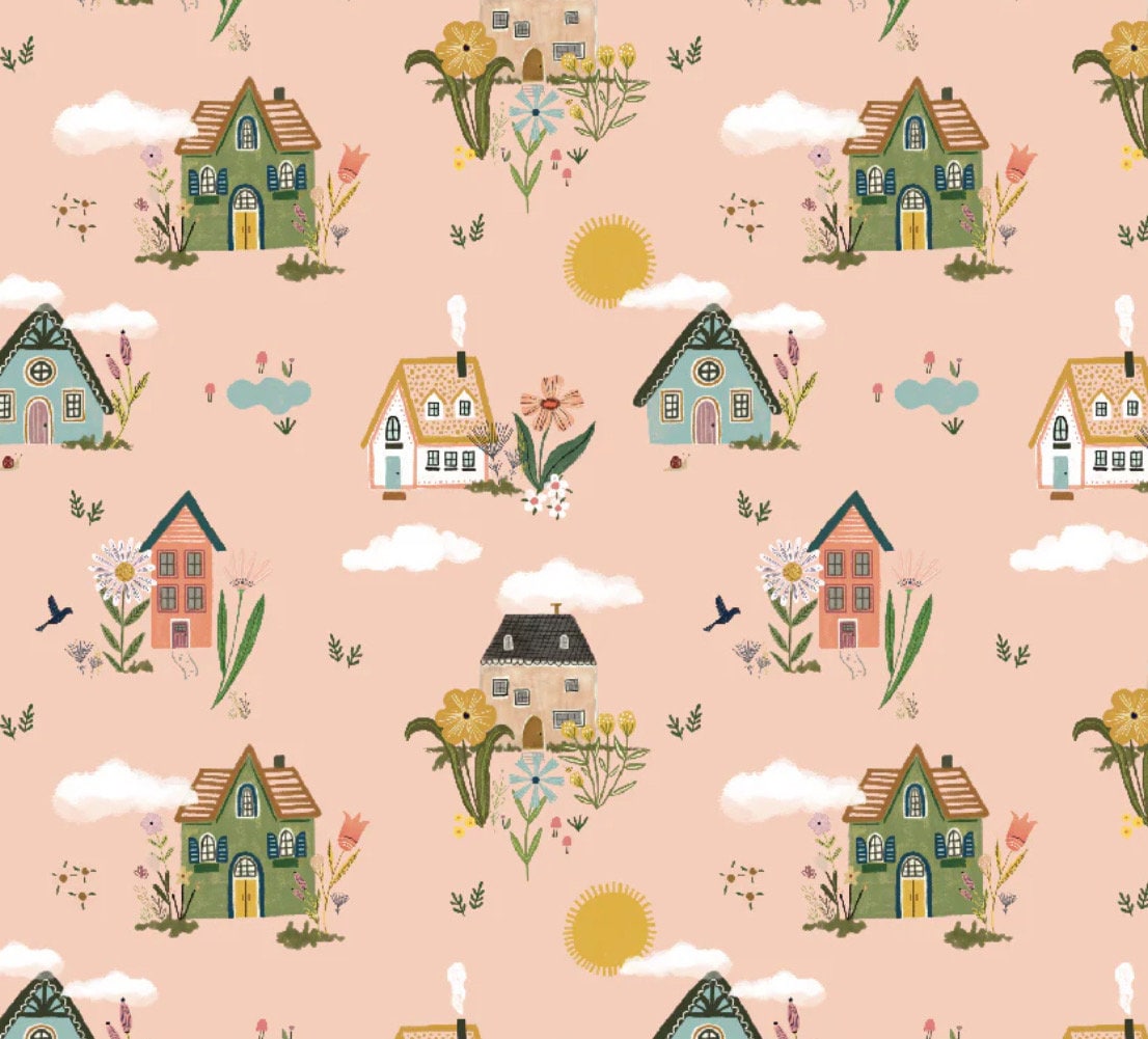 Cottage Charm - Cottage Garden peach | Poppie cotton | Kenzie Elston | vintage | in stock - CH24741