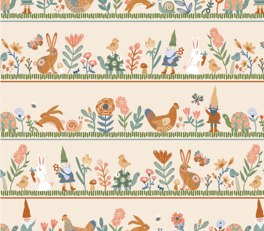 Hide and SEEK Honey i'm gnome natural - Easter | Poppie cotton | in stock | spring | bunnies | floral butterflies | Mckenzie Elston HS23408