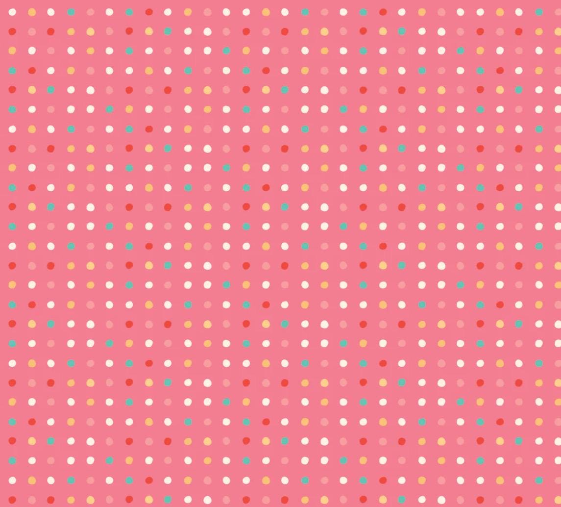 Mushroom blooms  - Polka dots pink | Poppie cotton | vintage | in stock - MB24407