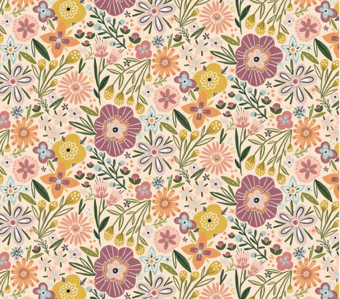 Cottage Charm  - Bursting blossom peach | Poppie cotton | Kenzie Elston | vintage | in stock - CH24748