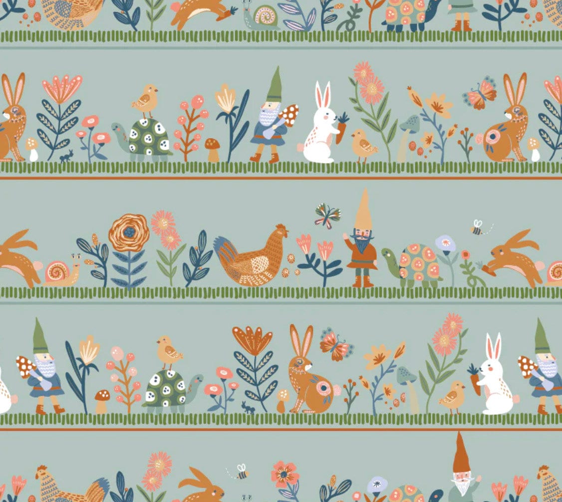 Hide and SEEK Honey i'm gnome green - Easter | Poppie cotton | in stock | spring | bunnies | floral | butterflies | Mckenzie Elston HS23407