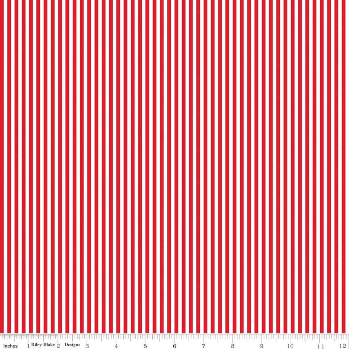 1/8” Stripe Red | Valentine | Riley Blake Designs | C495-RED | 100% cotton | design by RBD | ships fast | 43"44" width