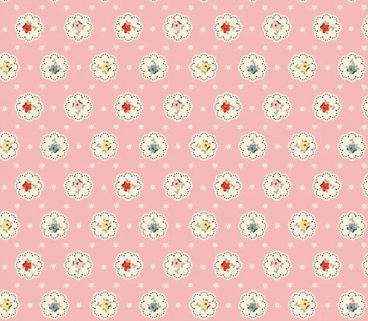 Bake sale pink  - my favorite things | Poppy cotton | in stock | ditsy | floral| vintage | Lori Woods