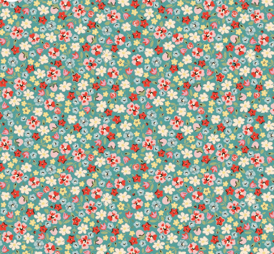 Pinkie promise blue  - my favorite things | Poppy cotton | in stock | ditsy | floral| vintage | Lori Woods