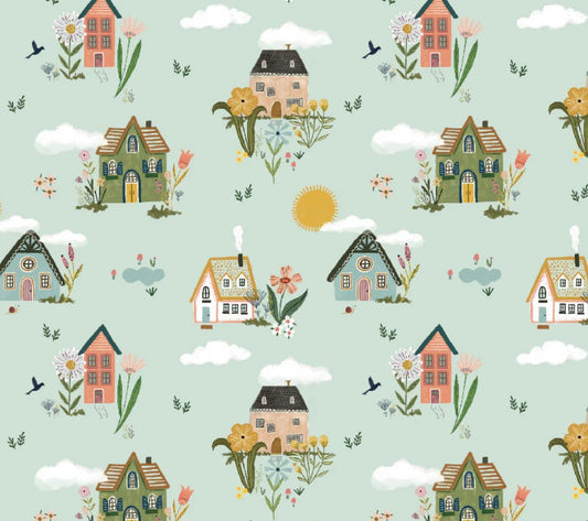 Cottage Charm - Cottage Garden blue | Poppie cotton | Kenzie Elston | vintage | in stock - CH24740