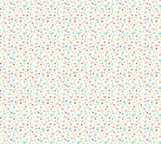 Market day  - Tiny flowers white | Poppie cotton | Amy Jordan | vintage | in stock - MK24568