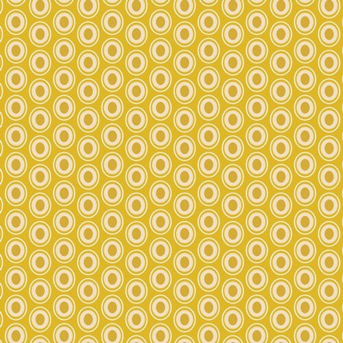 Golden | Oval elements | AGF | 100% cotton | OE-911 | Fast shipping | quilting | home decoration | spring | honey fusion| yellow - bright