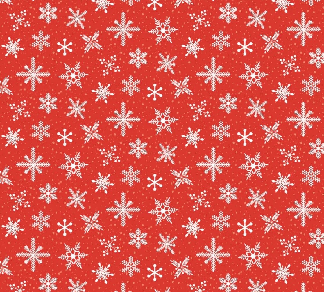 prairie christmas  - Snowfall red | Poppie cotton | Amanda Grace | holiday | shipping June 2024 - PC24351